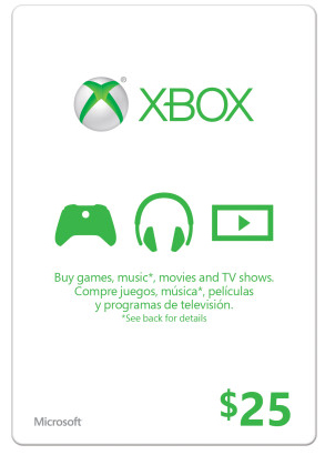 $25 Xbox Medialess Gift Card