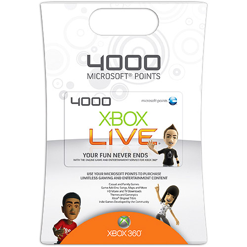 Xbox 360 4000 Points Card