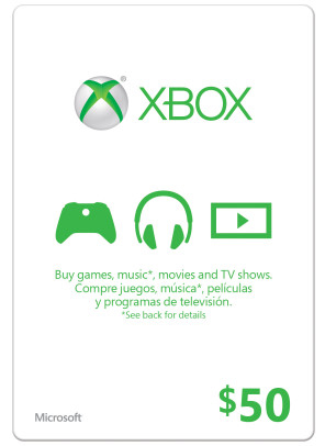 $50 Xbox Medialess Gift Card