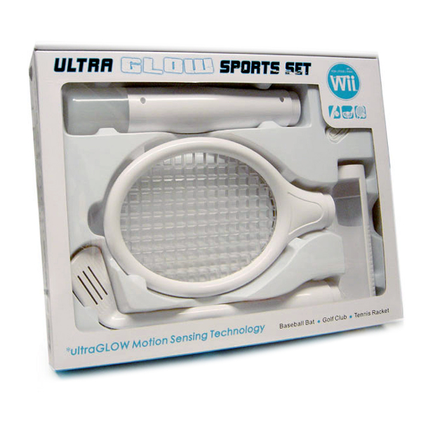 Wii ultraGLOW 3 in 1 Sports Set (With Motion Sensing Glow)