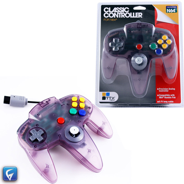 Nintendo 64 Controller - CLEAR PURPLE