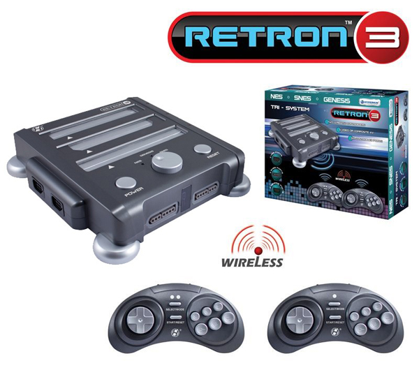 RetroN 3 Game System for NES, SNES & Genesis - Charcoal Gray