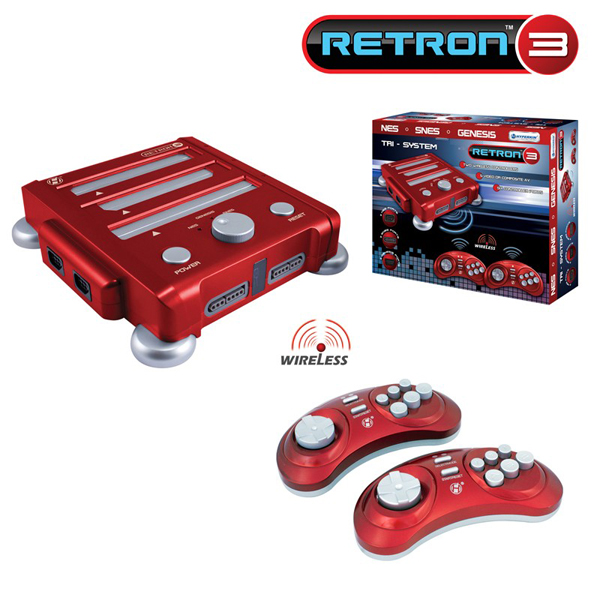 RetroN 3 Game System for NES, SNES & Genesis - Vector Red